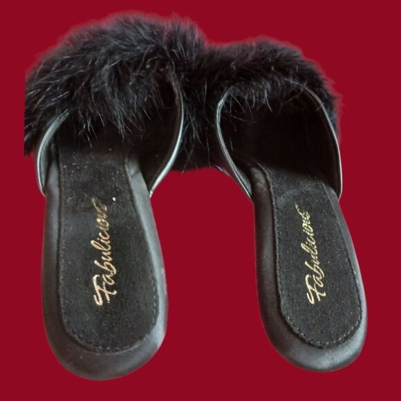 Fabulicious Women's Belle 301F Furry Marabou Slipper Size 11 - Picture 2 of 10